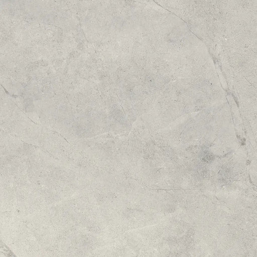 Close-up marble-effect veining detail of Brook Pearl porcelain tile