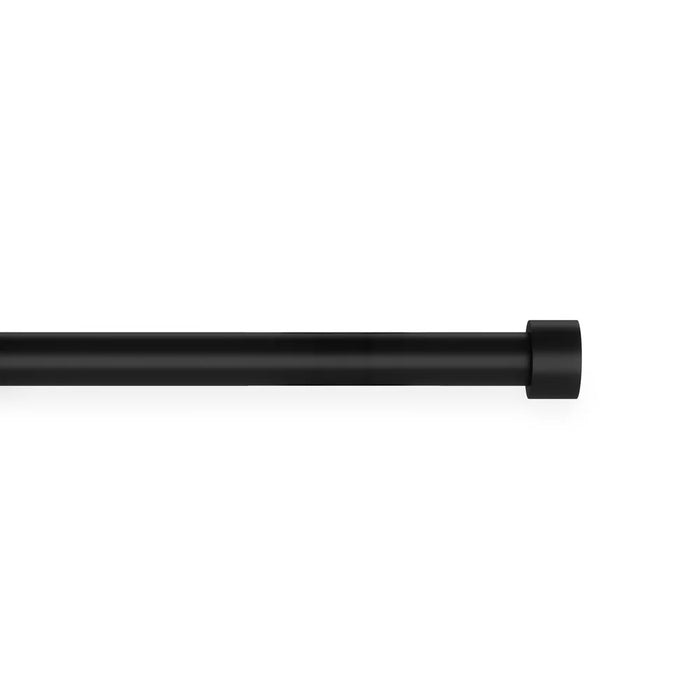 Cappa Adhera matt black curtain rod on white background