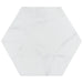 Carrara Hexagon Porcelain 17.5 x 20 Tile in matt marble effect finish