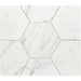 Carrara Hexagon Porcelain 17.5 x 20 Tile with matt marble effect finish