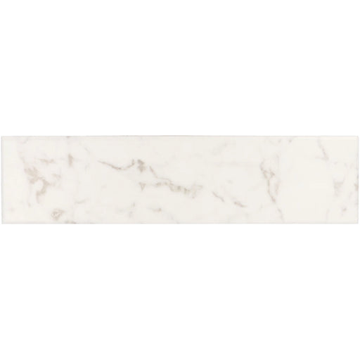 Carrara Matt 7.5 x 30 marble effect ceramic wall tile with matt finish