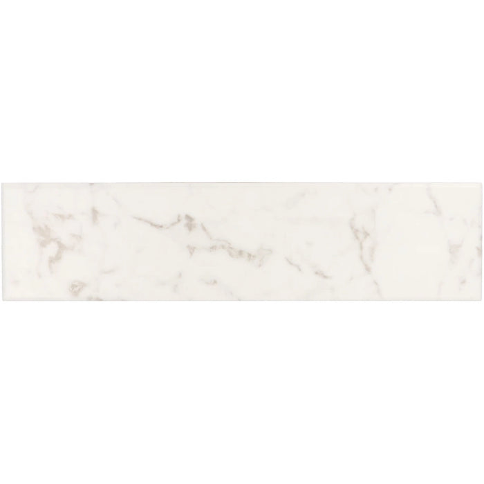 Carrara Matt 7.5 x 30 marble effect ceramic wall tile with matt finish