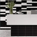 Chicago Matt White ceramic wall tile in a checkerboard-style wall layout