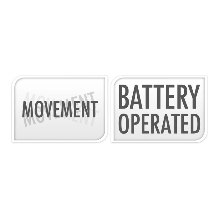 Movement and battery operated feature icons