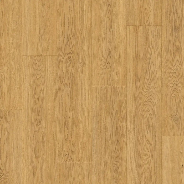 Close-up wood-grain detail of Pergo Drammen Natural Cappuccino oak laminate flooring