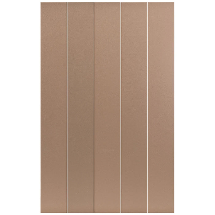 Earth Baltic Amber porcelain tile in a warm amber tone with a matt finish, shown as a single 7.5 × 60 cm tile.