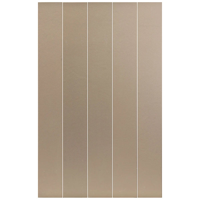 Earth Cashmere porcelain tile in a soft cashmere-beige colour with a matt finish, shown as a single 7.5 × 60 cm tile.