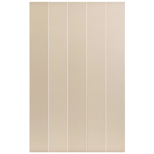 Earth Sand porcelain tile in a soft sand colour with a matt finish, shown as a single 7.5 × 60 cm tile.