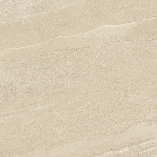 Close-up sandstone-effect veining detail of Eddystone Arena porcelain tile