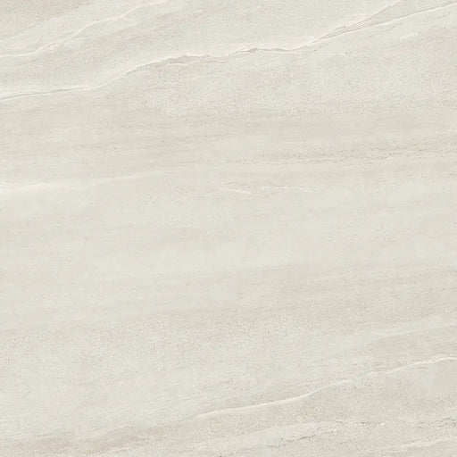 Close-up natural stone texture detail of Eddystone Blanco porcelain tile