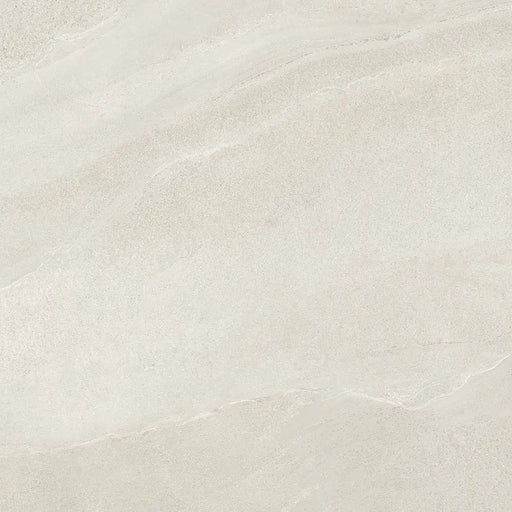 Close-up sandstone-effect veining detail of Eddystone Blanco porcelain tile