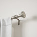 Ella matt nickel curtain pole wall bracket installation with sheer curtain