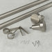 Ella matt nickel curtain pole components: rods, finials, brackets and mounting hardware