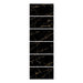 Six faces of Equinox Polished Porcelain 60x120 black marble-effect tile with elegant gold veining