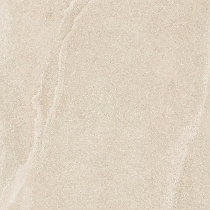 Homeful Essentials Cream Matt porcelain tile showing natural stone-effect detail