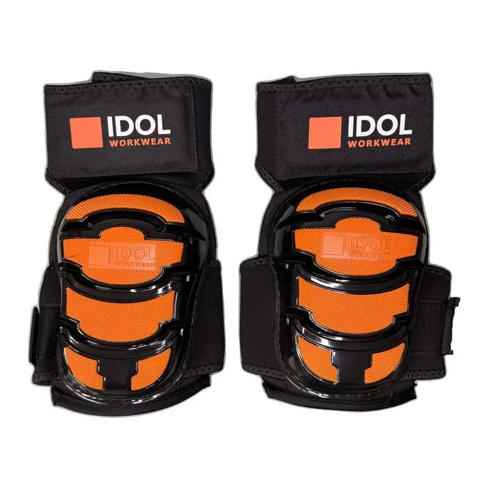 IDOL Velcro Gel Knee Pads with hard shell and adjustable straps