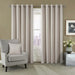 Jacob Beige thermal blackout interlined curtains with eyelet heading