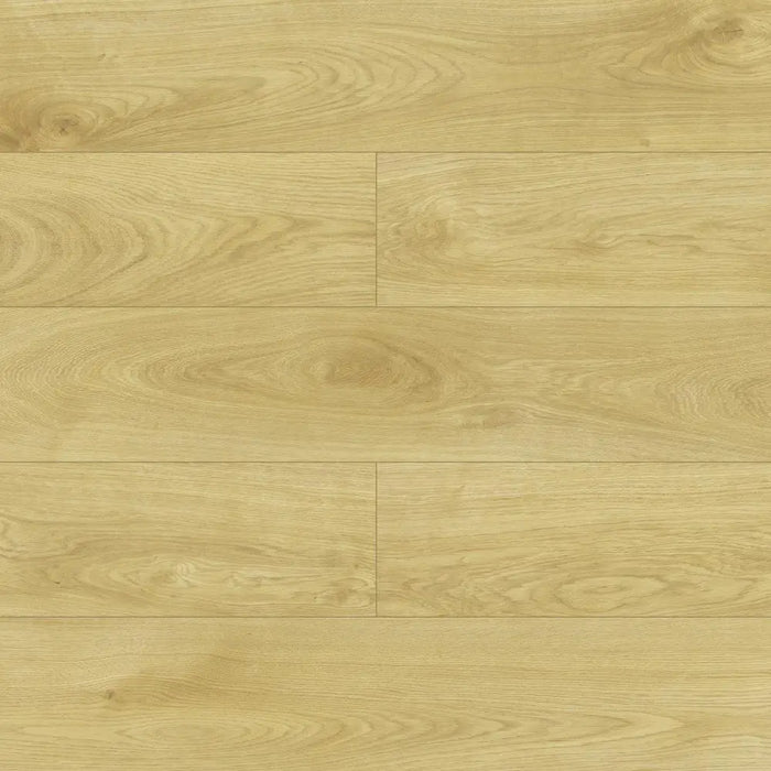 Close-up wood-grain detail of Krono Lark Oak 12mm laminate flooring