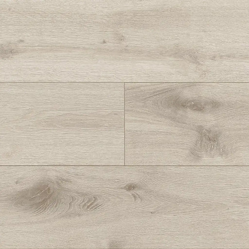 Close-up wood-grain detail of Krono Stone Oak 12mm laminate flooring