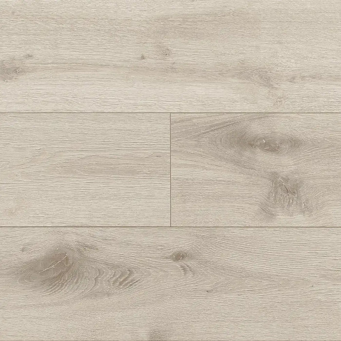 Close-up wood-grain detail of Krono Stone Oak 12mm laminate flooring