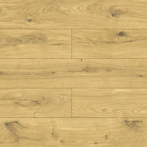 Close-up wood-grain detail of Krono Viking Oak 12mm laminate flooring