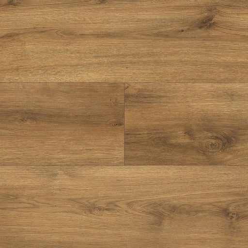 Close-up wood-grain detail of Krono Westminster Oak 12mm laminate flooring