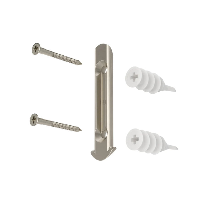 Loop nickel curtain pole screws and wall anchors