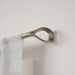 Loop nickel curtain pole wall-mounted bracket with sheer curtain