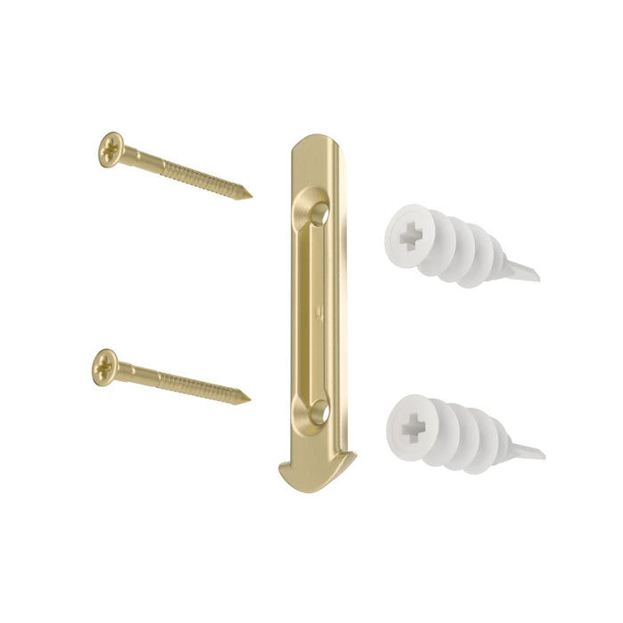 Loop gold curtain pole screws and wall anchors