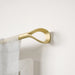 Loop gold curtain pole wall-mounted bracket with sheer curtain