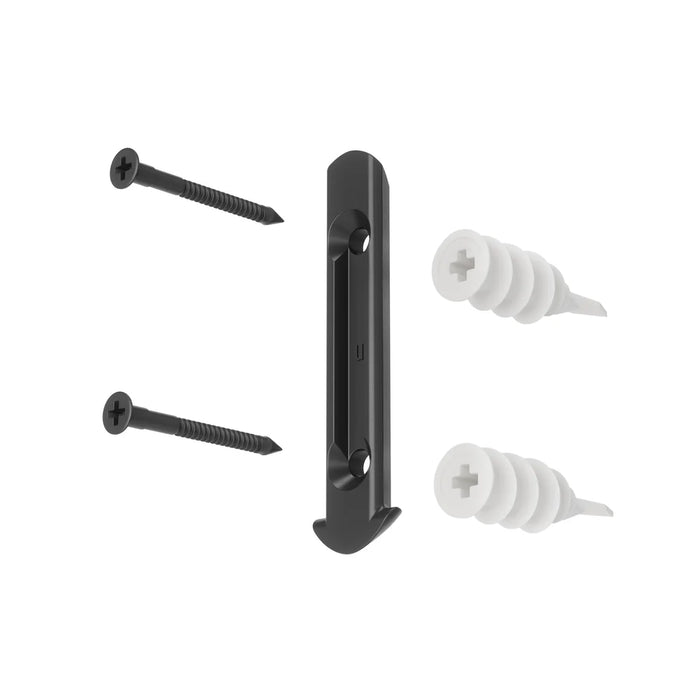 Loop matt black curtain pole screws and wall anchors