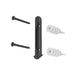 Loop matt black curtain pole screws and wall anchors