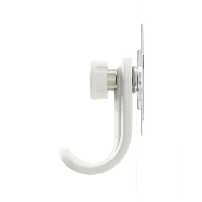 Nami adhesive hook in sand colour, side profile view