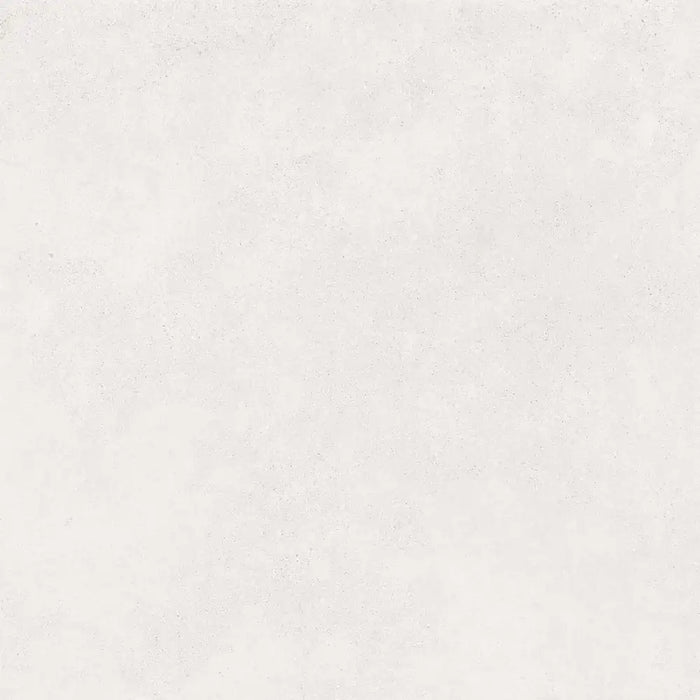 Close-up white-toned surface detail of Portland Blanco porcelain tile