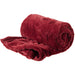 Red Deer Blanket, rolled, with raised deer head pattern, 120x150cm