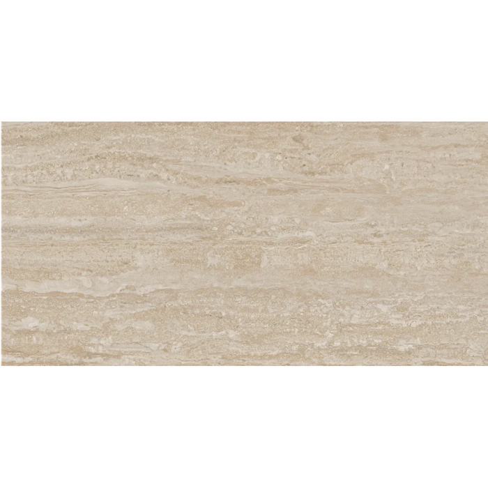 Close-up of Rocket Cream Veincut Lappato Porcelain 60x120 tile with subtle veincut stone-effect and lappato finish
