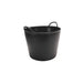 Rubi Black Plastic Trug N.1 25L flexible carry tub