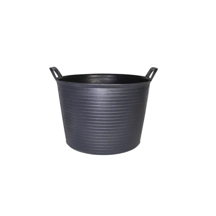 Rubi Black Plastic Trug N.3 40L flexible carry tub