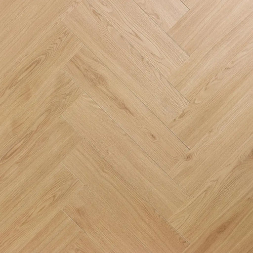 Close-up herringbone pattern detail of Sedona 12mm laminate flooring