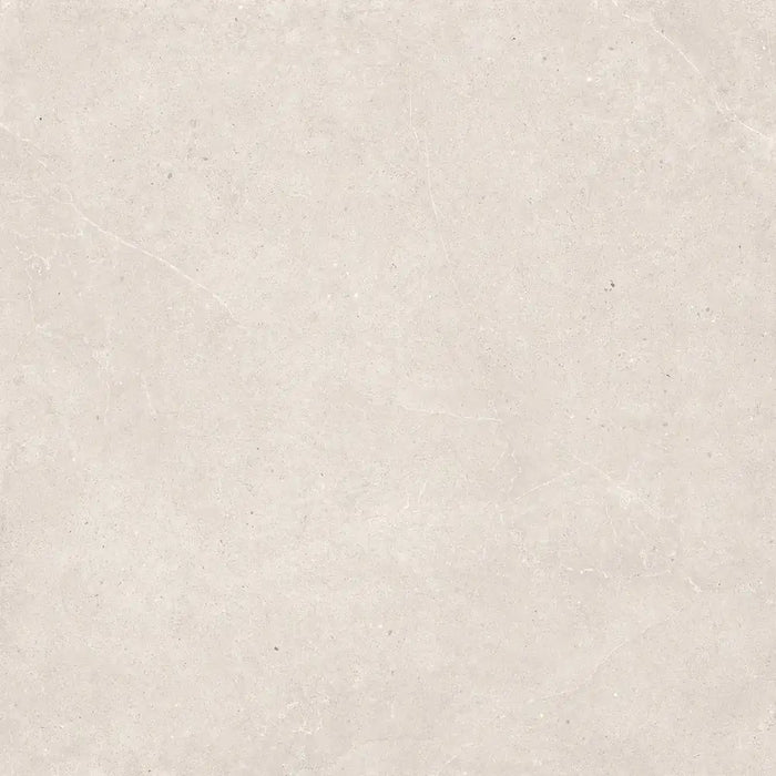 Close-up matt finish surface detail of Serena Bone porcelain tile