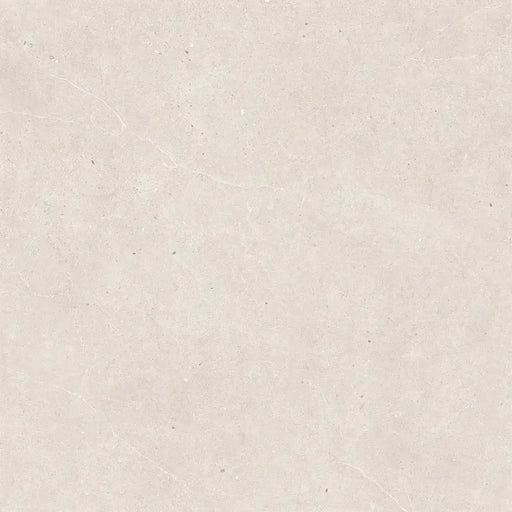 Close-up natural stone veining detail of Serena Bone porcelain tile
