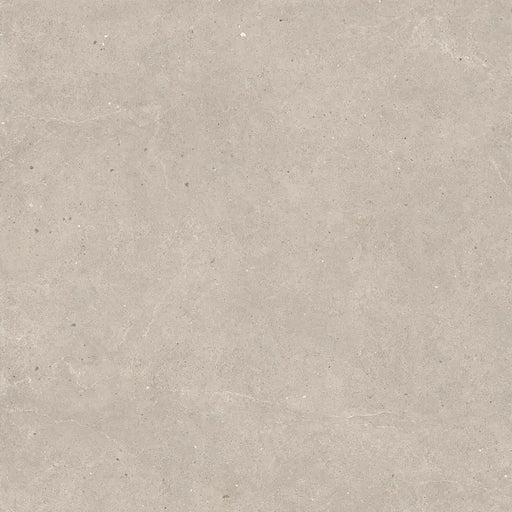 Close-up natural stone veining detail of Serena Mud porcelain tile
