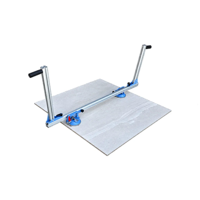 Sigma Ergo-Lift 1E aluminium tile lifter angled on a tile, product isolated on white