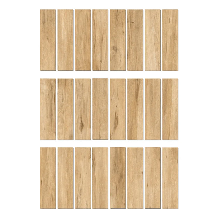 Spark Oak porcelain wood effect tile 22.5 x 90 cm for warm timber inspired interiors
