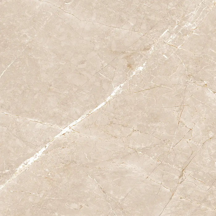 Alternate face of Syrah Ivory Matt Porcelain 60x60 marble-effect tile highlighting subtle ivory veining
