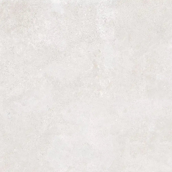 Close-up textured surface detail of Verse Cream porcelain tile
