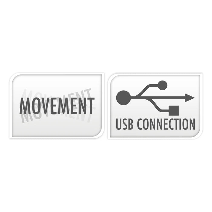 Movement and USB connection feature icons