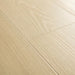 Angled close-up of Pergo Visby Midsummer Light oak laminate flooring grain and bevel