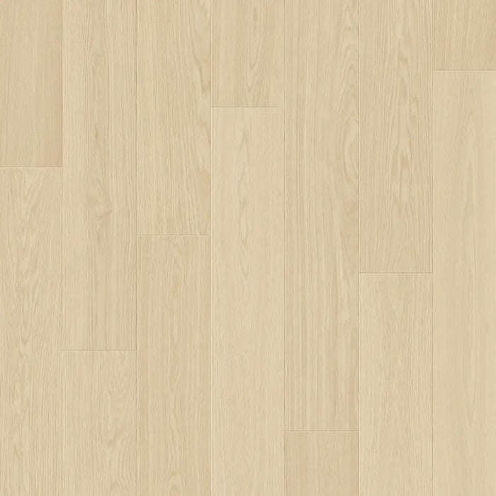 Close-up wood-grain detail of Pergo Visby Beige Midsummer Light oak laminate flooring