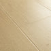 Angled close-up of Pergo Visby Sand Drift oak laminate flooring grain and bevel